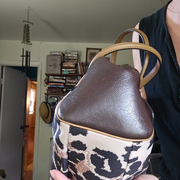 Coach Brown and Black Leopard Print Satchel - Picture 8 of 16